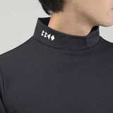 Men's  JACQUARD RIB LONG SLEEVE<br>MOCK NECK｜black（A5-1554-11）