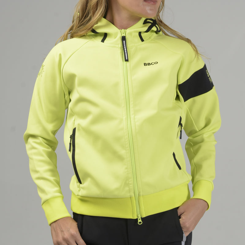 Women’s  STRETCH LINE ZIP HOODIE｜YELLOW（A6-6551-11）