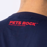 UNISEX PETS ROCK Cotton spandex jersey T-shirt｜NAVY（A0-2505-21）