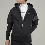 Men's  STRETCH LINE ZIP HOODIE｜BLACK（A5-6551-11）