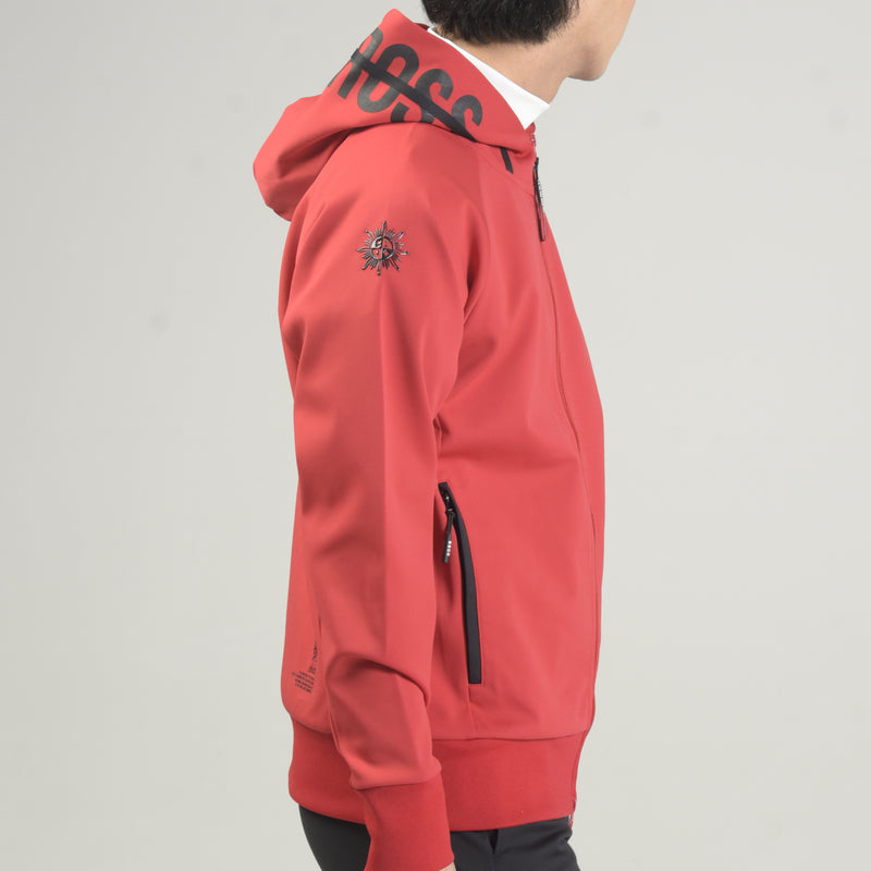 Men's  STRETCH LINE ZIP HOODIE｜RED（A5-6551-11）