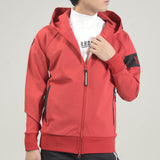 Men's  STRETCH LINE ZIP HOODIE｜RED（A5-6551-11）