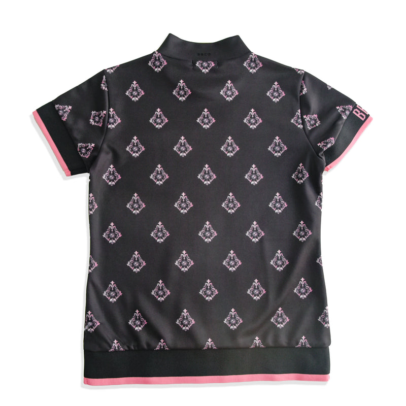 Aligned baroque pattern for women｜Black×Pink（A2-2505-11）