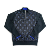 Aligned baroque pattern｜Black×Blue（A1-7101-11）