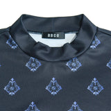 Aligned baroque pattern for men｜Black×Blue（A1-2505-11）