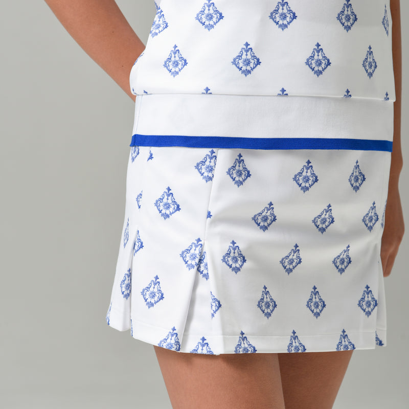 Aligned baroque pattern｜White×Blue（A2-5603-11）