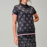 Aligned baroque pattern for women｜Black×Pink（A2-2505-11）