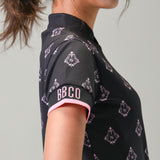 Aligned baroque pattern for women｜Black×Pink（A2-2505-11）