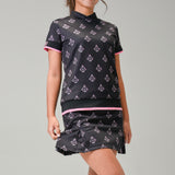 Aligned baroque pattern for women｜Black×Pink（A2-2505-11）