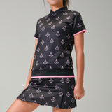 Aligned baroque pattern for women｜Black×Pink（A2-2505-11）