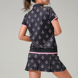 Aligned baroque pattern for women｜Black×Pink（A2-2505-11）