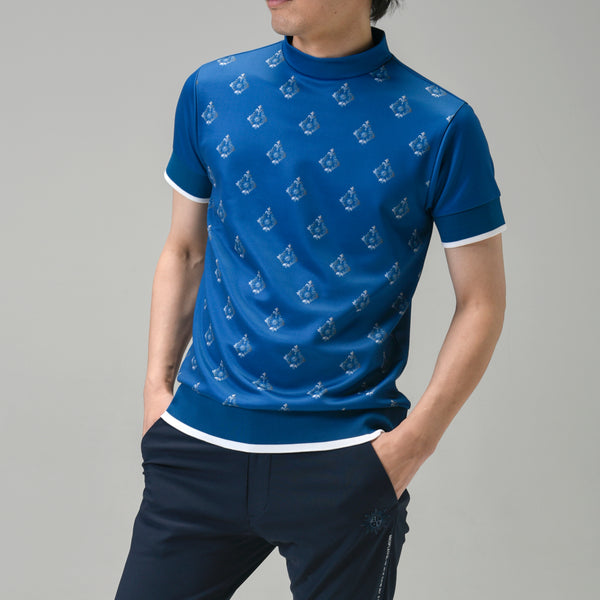 Aligned baroque pattern for men｜Blue×Gray（A1-2505-11）