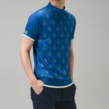 Aligned baroque pattern for men｜Blue×Gray（A1-2505-11）