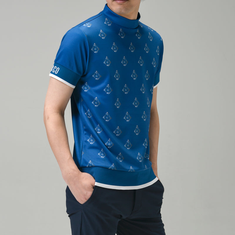 Aligned baroque pattern for men｜Blue×Gray（A1-2505-11）