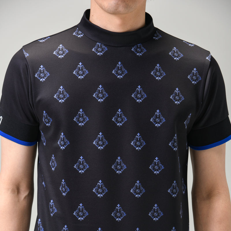 Aligned baroque pattern for men｜Black×Blue（A1-2505-11）