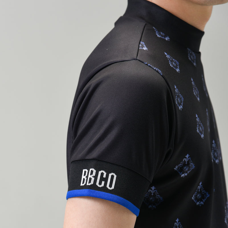 Aligned baroque pattern for men｜Black×Blue（A1-2505-11）