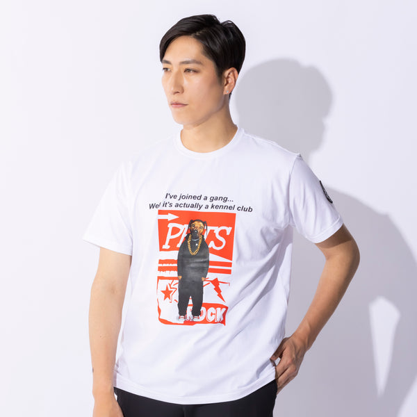UNISEX PETS ROCK Cotton spandex jersey T-shirt｜WHITE（A0-2505-21）