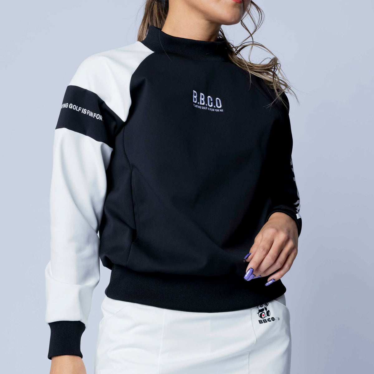 【美品】BBCO レディースゴルフウェアL Women's BBCO LINE SWEAT