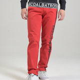 STRETCH LINE PRINT PANTS m｜RED（A5-5355-11）