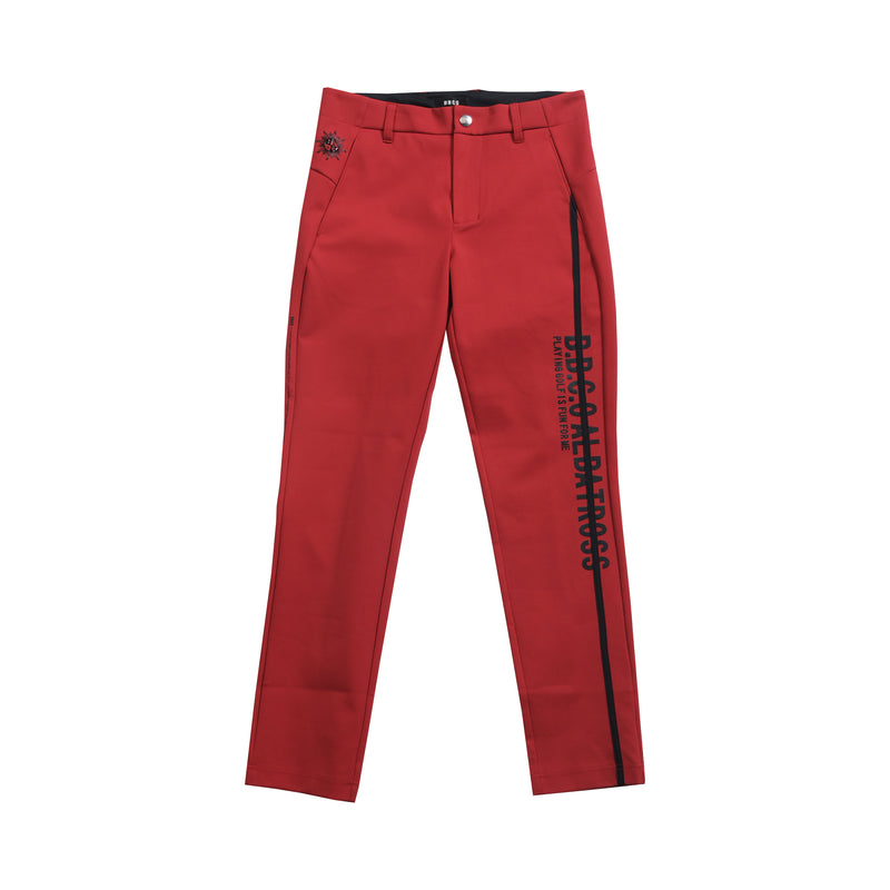 STRETCH LINE PRINT PANTS m｜RED（A5-5355-11）