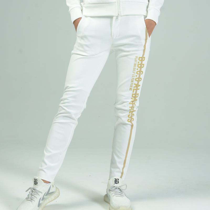 STRETCH LINE PRINT PANTS r｜WHITE（A6-5355-11）