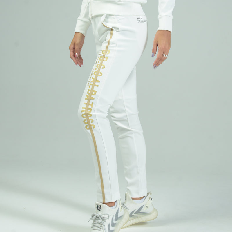 STRETCH LINE PRINT PANTS r｜WHITE（A6-5355-11）