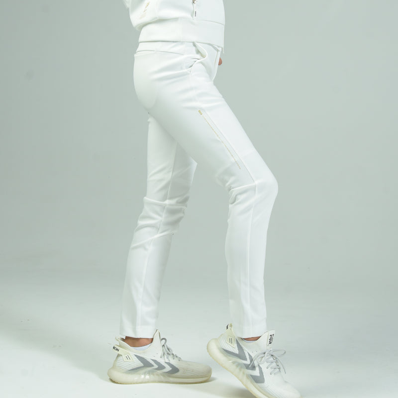 STRETCH LINE PRINT PANTS r｜WHITE（A6-5355-11）