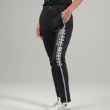 STRETCH LINE PRINT PANTS r｜BLACK（A6-5355-11）