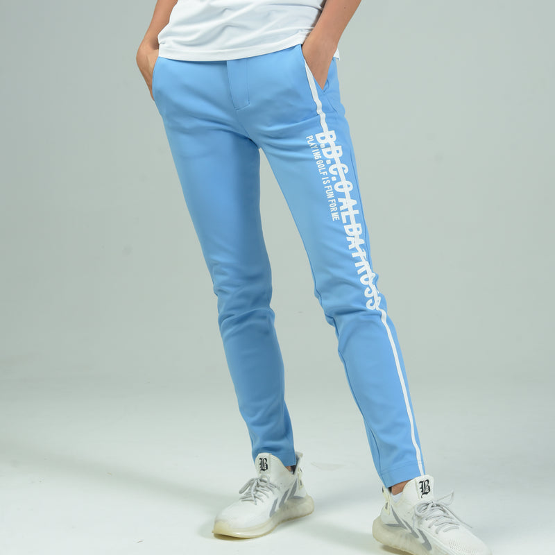 STRETCH LINE PRINT PANTS r｜SAXE BLUE（A6-5355-11）