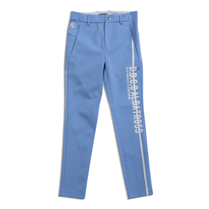 STRETCH LINE PRINT PANTS r｜SAXE BLUE（A6-5355-11）