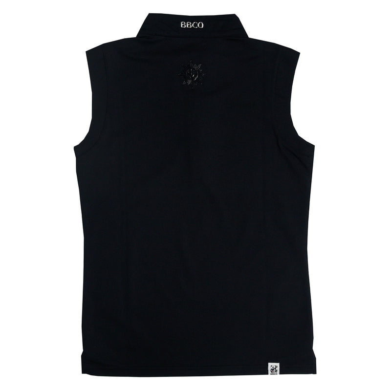 WOMEN’S  BBCO STAND COLLAR SLEEVELESS SHIRT｜Black（A2-2535-11）