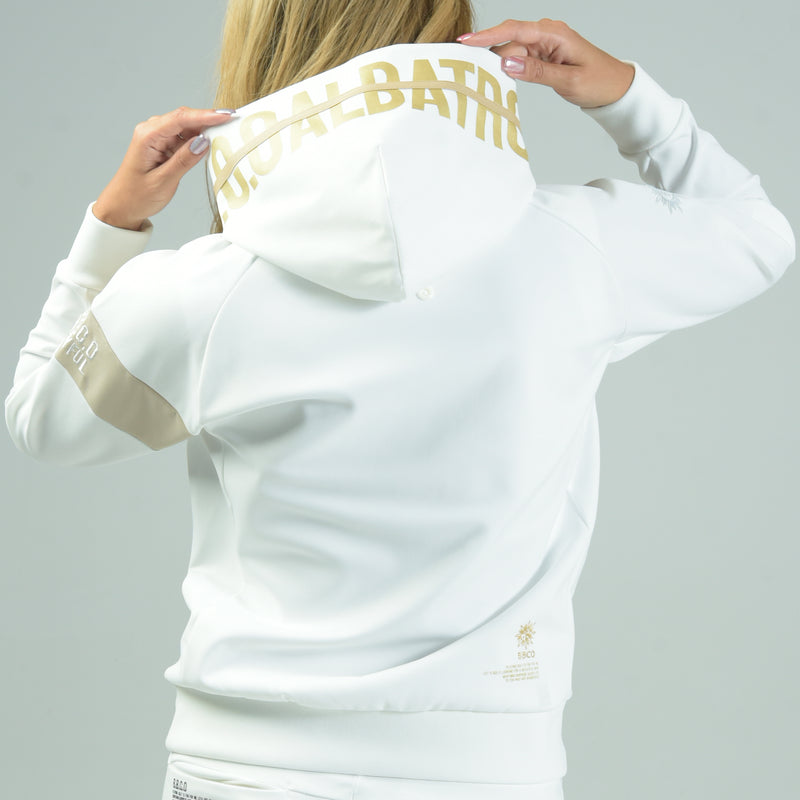 Women’s  STRETCH LINE ZIP HOODIE｜WHITE（A6-6551-11）