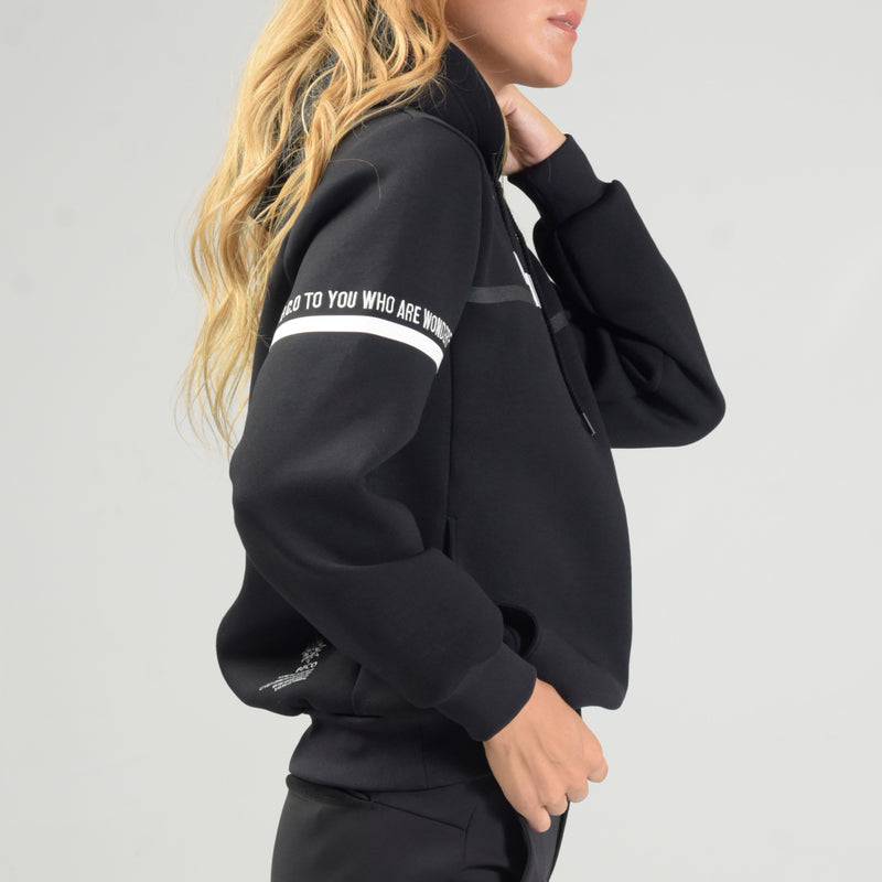 Women’s  AIR DOUBLE KNIT HOODIE｜black（A6-6550-11）