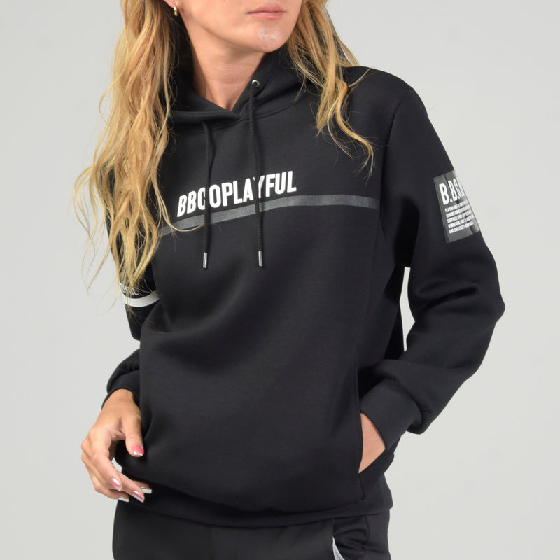 Women’s  AIR DOUBLE KNIT HOODIE｜black（A6-6550-11）