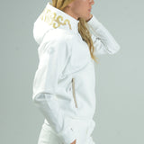 Women’s  STRETCH LINE ZIP HOODIE｜WHITE（A6-6551-11）