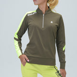 LADY’S HALF ZIP MOCK NECK (LONG SLEEVE)｜（A6-1601-11）