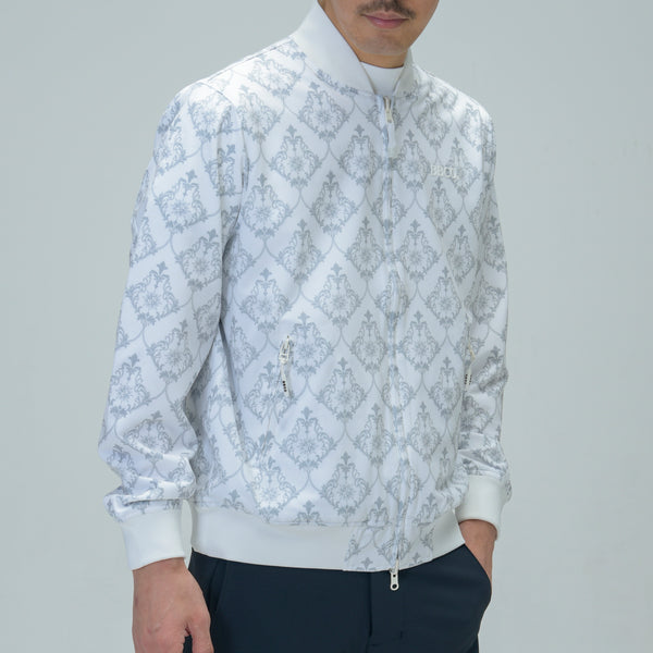 Aligned baroque pattern  REVERSIBLE BLOUSON｜White(A5-3154-11)