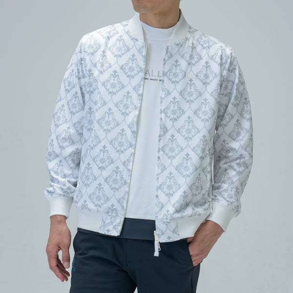 Aligned baroque pattern  REVERSIBLE BLOUSON｜White(A5-3154-11)