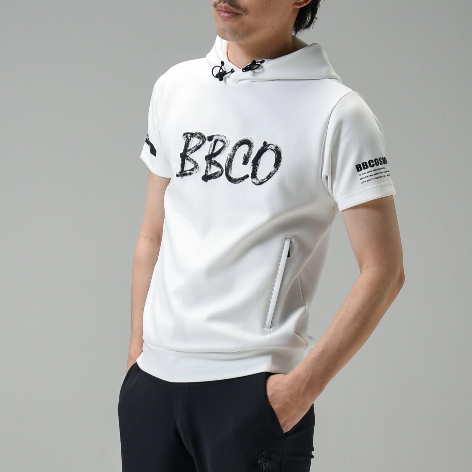 Men's Cardboard knit Hoodie (knitted fabric) ｜White（A1-2503-11