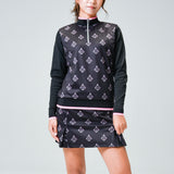 Aligned baroque pattern｜Black×Pink（A2-7101-11）