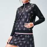 Aligned baroque pattern｜Black×Pink（A2-7101-11）