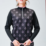 Aligned baroque pattern｜Black×Pink（A2-7101-11）