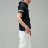 Men's  Cardboard knit Hoodie (knitted fabric) ｜black（A1-2503-11）