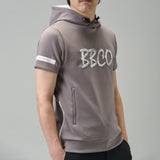 Men's  Cardboard knit Hoodie (knitted fabric) ｜mocha（A1-2503-11）