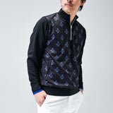 Aligned baroque pattern｜Black×Blue（A1-7101-11）