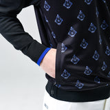 Aligned baroque pattern｜Black×Blue（A1-7101-11）