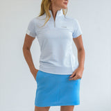 WOMEN’S  HALF ZIP MOCK NECK SHORT SLEEVE｜A2-2601-11