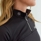 WOMEN’S  HALF ZIP MOCK NECK SHORT SLEEVE｜A2-2601-11