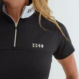 WOMEN’S  HALF ZIP MOCK NECK SHORT SLEEVE｜A2-2601-11
