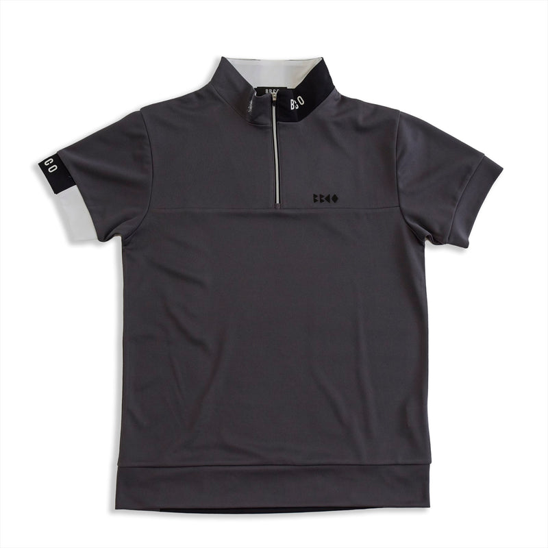 Men's  HALF ZIP MOCK NECK SHORT SLEEVE｜Dark Gray（A1-2601-11）